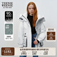Teenie Weenie【三防】小熊女裝冬季簡約風(fēng)戶外工裝風(fēng)連帽羽絨服女 象牙白 M (165)