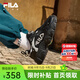 FILA斐樂(lè )兒童童鞋2024夏季中大童男童兒童復古跑鞋貓爪跑步鞋 黑/銀器灰-QBS 35