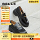 百麗（Belle）張凌赫推薦海鷗樂福2.0版25秋新女商場(chǎng)款英倫皮鞋B5J1DCA5預(yù)售 【孟子義同款】黑色（5.5CM） 2.0 38 (240mm)