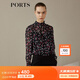 PORTS寶姿 新品女裝復古小立領(lǐng)長(cháng)袖襯衫LN9B010JPS019 黑色印花 XS (2)