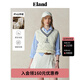 ELAND衣戀馬夾女學(xué)院風(fēng)大絞花徽章刺繡設(shè)計(jì)v字領(lǐng)馬甲2025夏季新款 象牙白/白色(39)Ivory M /165