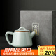 唐豐李桂蓮天青汝窯茶壺功夫茶具陶瓷單壺禮品 宋蘊文竹壺禮盒裝
