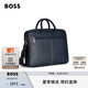 BOSS【七夕節(jié)禮物】男士2025年夏季新款紋理裝飾人造革公文包 404-深藍(lán)色 常規(guī)