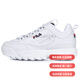 斐樂(lè )（FILA）Disruptor2舒適低幫老爹鞋男女同款白韓版 265