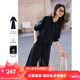 梵希蔓藏青色開春穿搭衛(wèi)衣套裝女2025年新款連帽外套闊腿褲兩件套 A0675 藏青色 XL