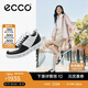 愛步（ECCO）厚底板鞋 百搭牛皮休閑鞋 街頭720女鞋209713 黑色/白色39