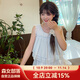 森女部落甜美小清新無(wú)袖背心半身裙女兩件套2025年新款女裝夏 上衣（單件） 單件 L