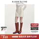 朗姿歐洲EiLEEN ELITEE純棉a字裙女春季新款裙子顯瘦半身裙 白色 S