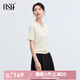 歐莎（OSA）V領(lǐng)針織衫女薄款夏天2025洋氣短袖小香風(fēng)氣質(zhì)百搭上衣七夕穿搭 白色 M