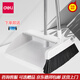 DELI得力LQ160帶齒梳笤帚家用衛生間垃圾斗撮子掃地神器掃把簸箕套裝