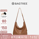 BAGTREE包包樹圖南植鞣皮hobo女包2025年新單肩斜挎包通勤餃子包七夕禮物 烤棕色-中號(hào) 高級(jí)小眾