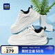 海瀾之家HLA男鞋透氣增高休閑鞋百搭厚底板鞋HAABXM1EAP039 白藍色42