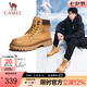 駱駝（CAMEL）【王俊凱同款】馬丁靴男秋冬2025新款大黃靴女戶外工裝靴登山鞋子 GE122W7757T 金黃色（男款） 42