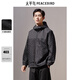 太平鳥男裝暗紋提花連帽夾克2025春新款戶外休閑釣魚服時(shí)尚茄克 黑色 第一批 L