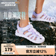 Skechers斯凱奇兒童運(yùn)動(dòng)涼鞋男童沙灘鞋鏤空防滑夏季中大童大頭鞋400041L 女童/白色/多彩色/WMLT 35
