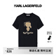 Karl Lagerfeld【七夕節(jié)禮物】珠短袖t恤男2025新款夏季上衣老佛爺男裝E42M1704 黑色 M