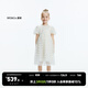 little MO&Co.童裝秋裝新款女童泡泡袖珠片繡連衣裙子KBD3DRS033 米白色 150 150/72