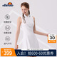 ELLESSE小貝殼官方半拉鏈POLO領(lǐng)網(wǎng)球裙羽毛運(yùn)動(dòng)裙25夏新款連衣裙女裝 白色 L