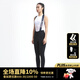 捷酷（jakroo）春夏款TB女士背帶長(cháng)褲緊身版專(zhuān)業(yè)款雙箭頭墊襠長(cháng)距離競技級騎行褲 黑色（緊身專(zhuān)業(yè)版） L