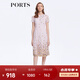 PORTS寶姿女裝夏季甜美通勤海鹽粉網(wǎng)紗刺繡連衣裙LM8D235MLP031 鹽粉色混色 M (6)