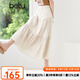 百圖betu女裝2025夏季新款半身裙松緊腰頭不對稱蛋糕裙裙子女2504T66 杏色 L