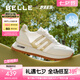 百麗（Belle）小金甘跑道休閑鞋女25夏新商場款復古阿甘鞋D5P2DBM5 米白/金 36