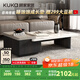 顧家家居（KUKA）現代意式芬迪白花色大理石茶幾客廳單抽隱藏設計茶幾PT7168 茶幾