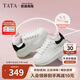 他她TATA奶油泡泡厚底小白鞋透氣增高板鞋WU501CM4 白/黑 37