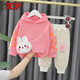史努比（SNOOPY）女寶寶秋季套裝洋氣兒童衣服女孩秋款嬰兒春秋童裝1-4歲女童春裝 粉色 100 cm