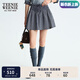 Teenie Weenie小熊女裝半身裙2025秋季新款甜美俏皮約克褶格子短裙 藏青色 M