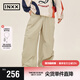 英克斯（inxx）Standby 美式闊腿寬松傘兵工裝褲男復(fù)古抽繩可調(diào)節(jié)休閑褲女 膚色 M