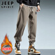 JEEP SPIRIT吉普褲子男士衛褲休閑褲男秋冬季保暖寬松束腳潮流運動(dòng)長(cháng)褲