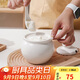 樂(lè )扣樂(lè )扣（LOCK&LOCK）豬油罐廚房耐高溫陶瓷罐帶蓋辣椒油罐辣子罐油鹽罐調味罐700ML