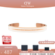丹尼爾惠靈頓（DanielWellington）dw手鐲 雙色手環(huán) 情侶手鐲時(shí)尚飾品 生日禮物送女友 綢緞白-中號DW00400067