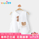 優(yōu)奇嬰兒琵琶衣薄款夏季新生兒連體衣服男寶寶無袖包屁哈衣女爬服夏裝