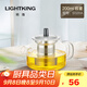 明尊（LIGHTKING）泡茶壺 玻璃茶壺飄逸杯玻璃杯玻璃茶具茶壺不銹鋼過(guò)濾內膽 家用 S-031A【200ml】