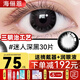 海儷恩美瞳日拋30片+潤眼液小大直徑隱形眼鏡棕色黑色一次性10官方旗艦 30片迷人深黑【送潤眼液+摘戴器】 0度
