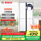 博世（BOSCH）冰箱497升大容量四開(kāi)門(mén)十字對(duì)開(kāi)門(mén)家用電冰箱 一級(jí)能效 超薄嵌入 玻璃面板 變溫保鮮 支持國(guó)家補(bǔ)貼 小白鯨（K1C82EA20C）