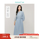 茵曼（INMAN）【商場(chǎng)同款】萊賽爾亞麻連衣裙2025春秋季女裝新品中袖收腰裙子 海霧藍 M