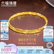 六福珠寶七夕禮物 光影金足金蹦迪珠黃金手鐲金珠彈力手鐲 計價 約6.54克