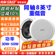 先科（SAST）YS4-6同軸定壓吸頂喇叭音響背景音樂公共廣播音箱家庭影院高保真家用門店商場天花板吊頂8英寸 