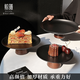鯨曦高腳水果盤(pán)客廳干果零食盤(pán)高檔茶點(diǎn)盤(pán)家用茶歇擺臺托盤(pán)甜品展示架 高腳茶果盤(pán)【黑色+大號】 1層