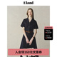 ELAND衣戀連衣裙女工裝風(fēng)西裝領(lǐng)正肩a字裙擺顯瘦裙子2025夏季新款 藏青色(59)Navy L /170