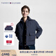 TOMMY HILFIGER秋冬女裝休閑菱形格紐扣翻領(lǐng)寬松保暖短款棉服夾克外套 藏青色DW5 M （推薦：115-130斤）