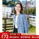 百圖betu女裝秋季新款短外套簡約寬松ins潮百搭牛仔外套女2308T50 牛仔色 XS