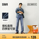 森馬（Semir）森柔牛仔|牛仔褲男2025春秋長(cháng)褲復古寬松直筒褲松弛109925124102