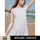 ELLE暈染漸變圓領(lǐng)無(wú)袖a字連衣裙女2025夏新款優(yōu)雅氣質(zhì)背心裙長(zhǎng)裙 藍(lán)色 S