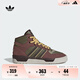 adidas RIVALRY MID休閑中幫復(fù)古籃球風(fēng)板鞋阿迪達斯三葉草 暗灰棕/暗橄欖綠/黑色 42