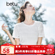 百圖betu女裝夏季新款T恤立體提花肌理寬松圓領(lǐng)短袖T恤女2304T12 米白 S