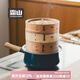 霜山SHIMOYAMA蒸籠加深家用竹制小籠包蒸鍋籠屜包子饅頭蒸架手工竹編蒸屜小蒸格 一籠一蓋-外徑24cm*高14cm